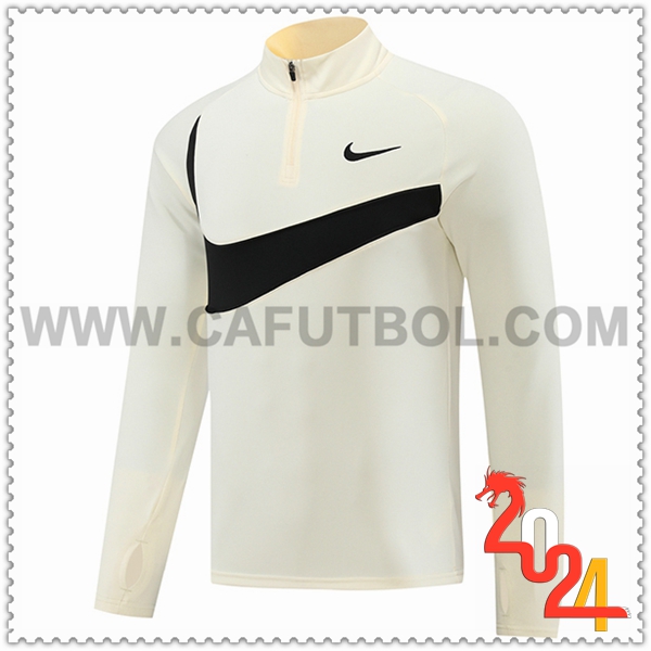 Sudadera Entrenamiento Nike Beige/Negro 2024 2025
