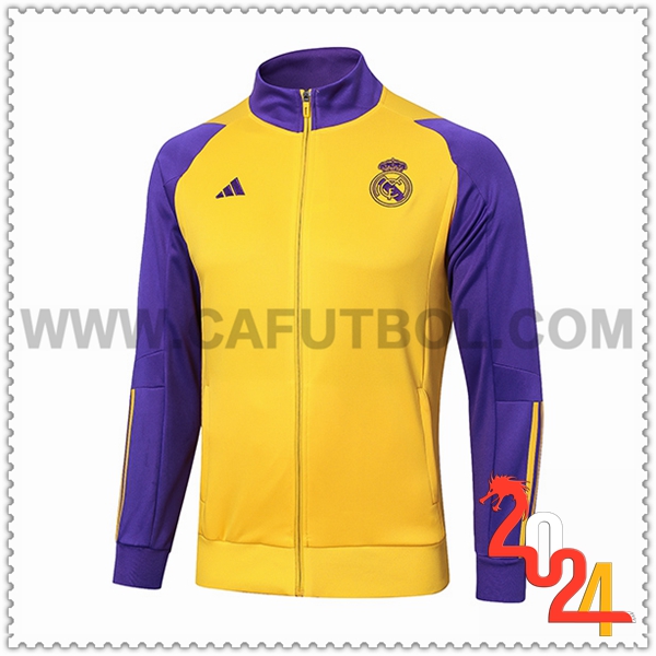 Chaquetas Futbol Real Madrid Amarillo/Violeta 2024 2025