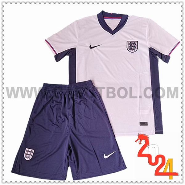 Primera Equipacion del Inglaterra Ninos Blanco 2024 2025