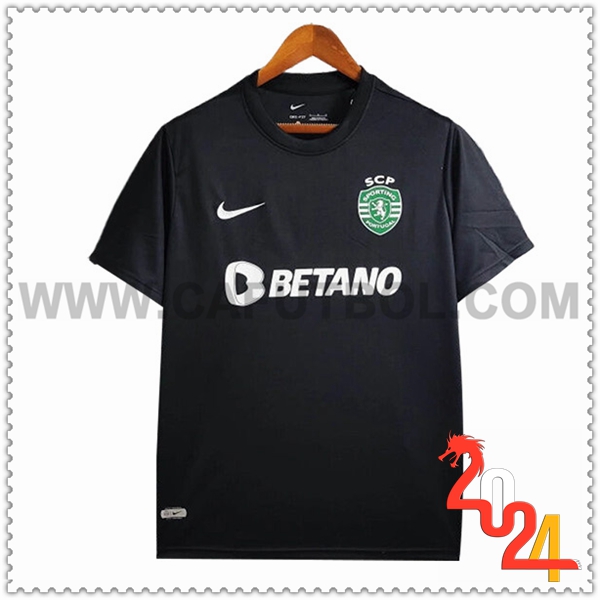 Camiseta Entrenamiento Sporting Lisbon Negro/Blanco 2024 2025