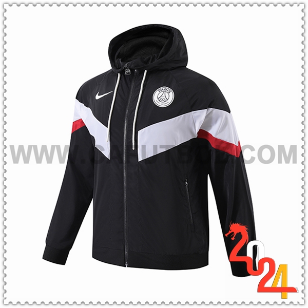 Rompevientos PSG Negro/Blanco 2024 2025