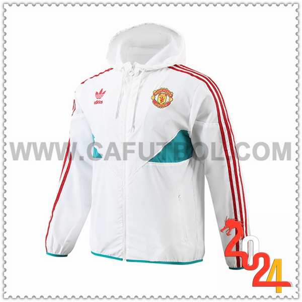 Rompevientos Manchester United Blanco/Azul/Rojo 2024 2025