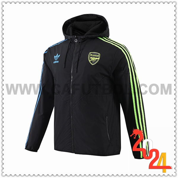 Rompevientos Arsenal Negro/Azul/Verde 2024 2025