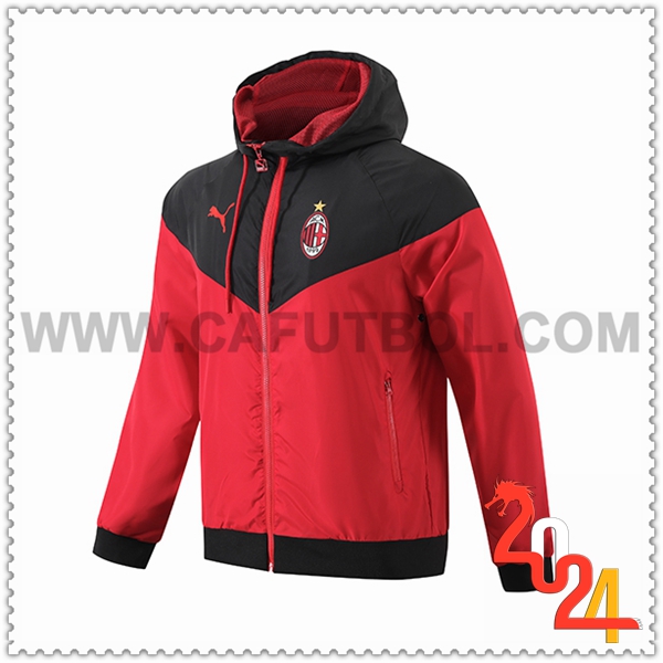 Rompevientos AC Milan Rojo/Negro 2024 2025