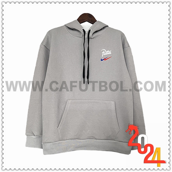 Sudadera Entrenamiento Capucha Nike Gris 2024 2025