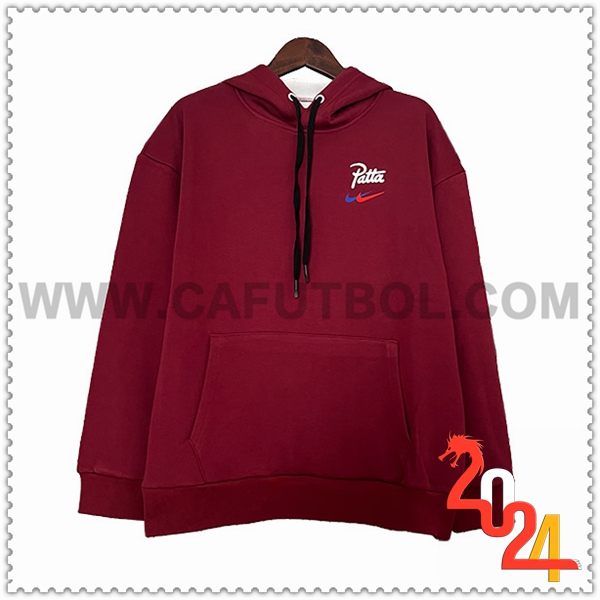 Sudadera Entrenamiento Capucha Nike Rojo 2024 2025