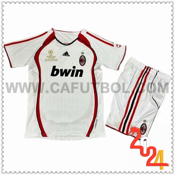 Segunda Equipacion Retro AC Milan Ninos 2006/2007