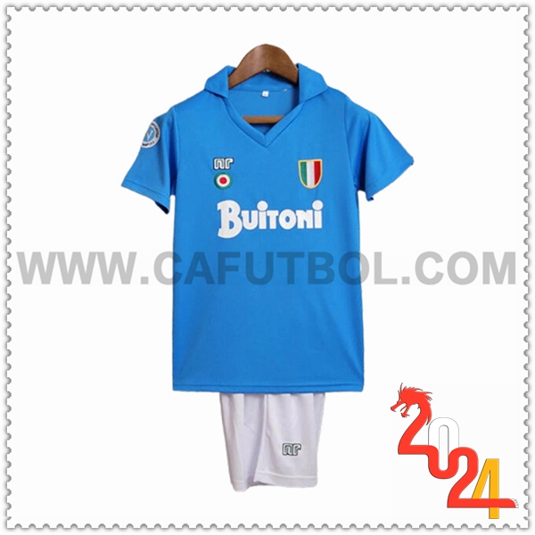 Primera Equipacion Retro SSC Nápoles Ninos 1987/1988