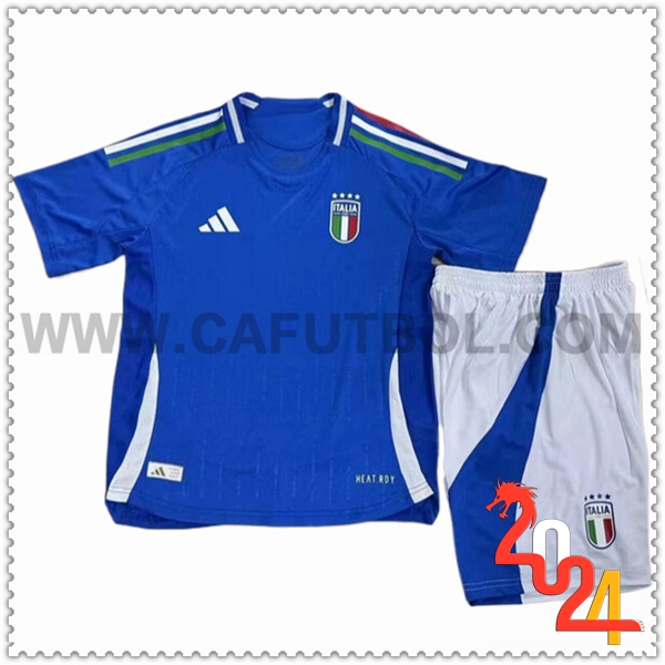 Primera Equipacion del Italia Ninos Azul 2024 2025