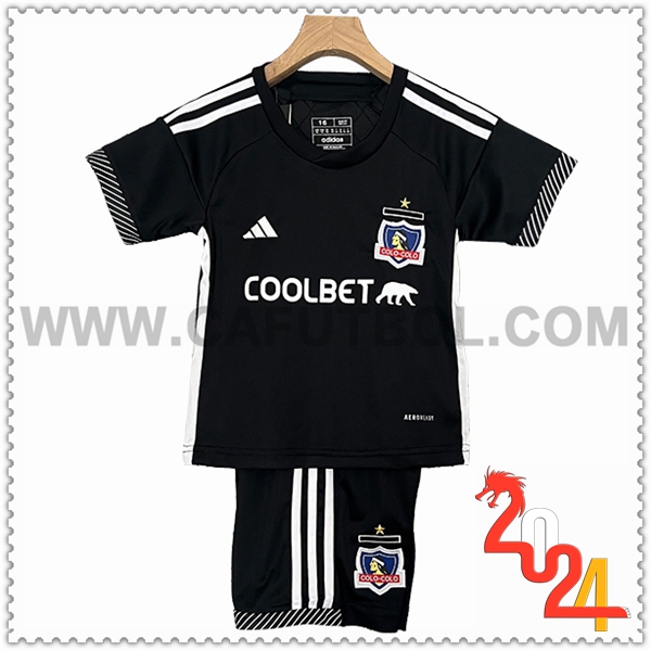 Segunda Equipacion del Colo Colo Ninos Negro 2024 2025