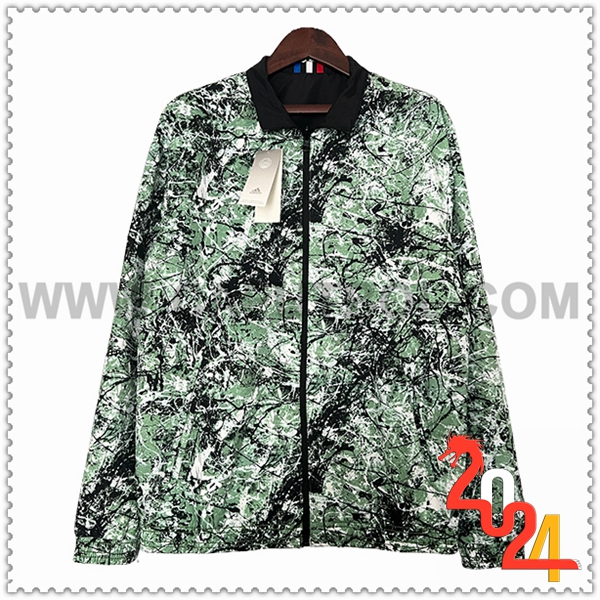 Rompevientos Manchester United Verde/Negro/Blanco 2024 2025