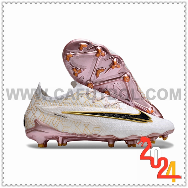 Nike Botas de Fubol Phantom GX Elite FG Blanco/Negro/Rosa/Amarillo