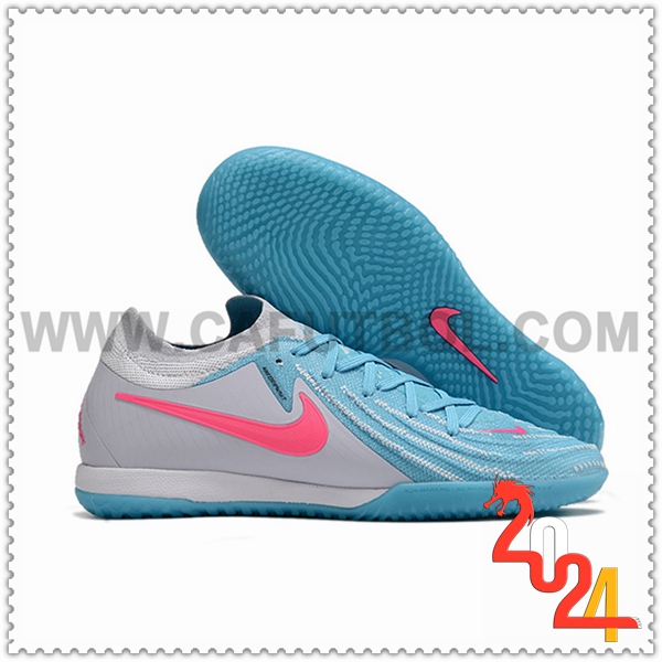 Nike Botas de Fubol Phantom GX II Elite IC Blanco/Azul/Rosa