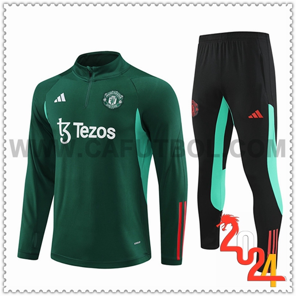 Chandal Futbol Manchester United Verde/Negro 2024 2025