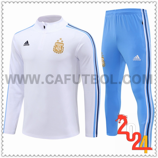 Chandal Futbol Argentina Blanco/Azul 2024 2025
