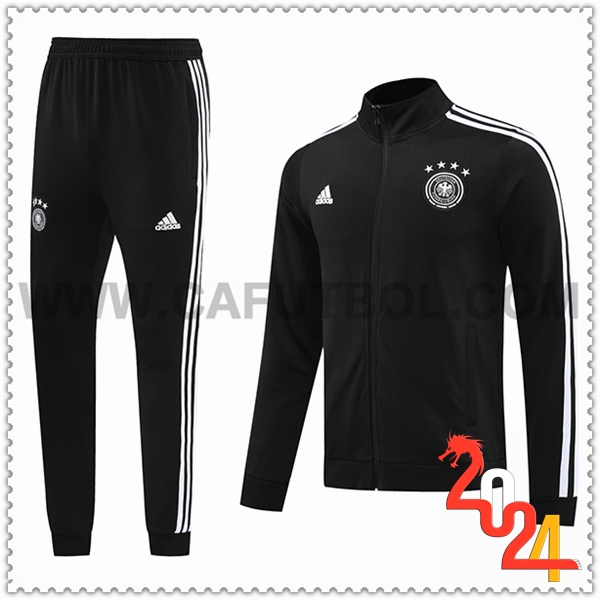 Chandal Futbol Chaquetas Alemania Negro 2024 2025