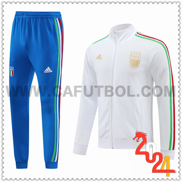 Chandal Futbol Italia Blanco/Azul 2024 2025
