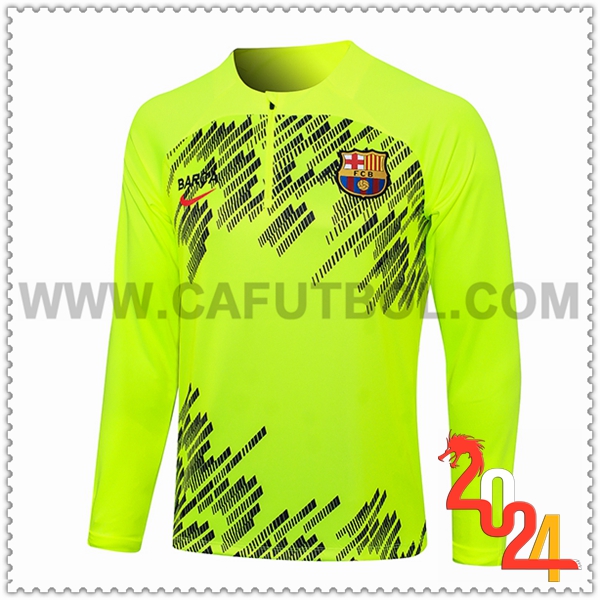 Sudadera Entrenamiento FC Barcelona Verde/Negro 2024 2025