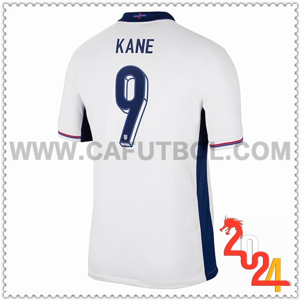 Primera Camiseta Equipo Inglaterra KANE #9 Blanco 2024 2025
