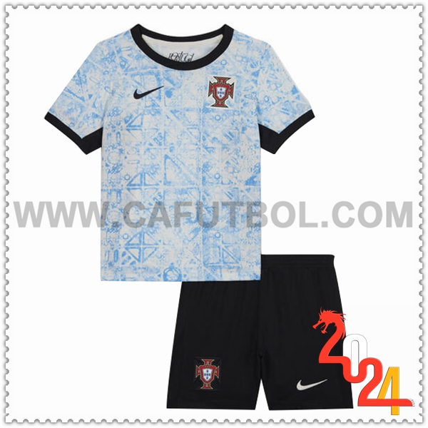 Segunda Equipacion del Portugal Ninos Eurocopa 2024