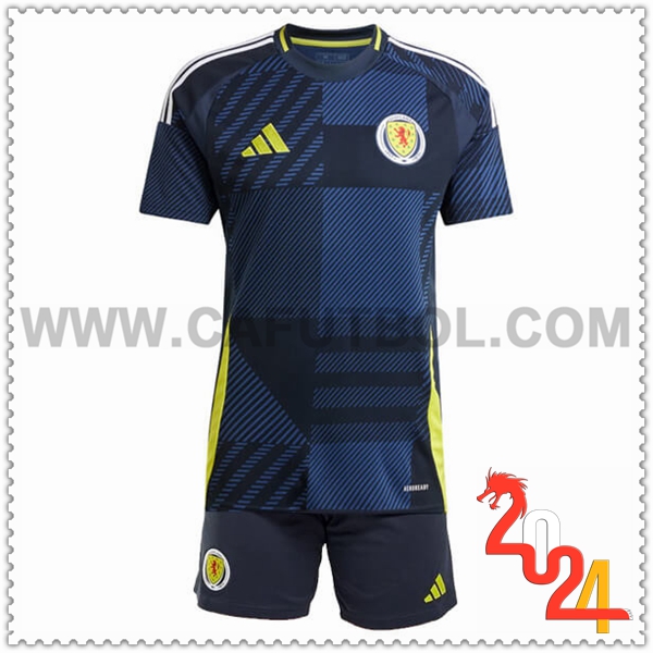 Primera Equipacion del Escocia Ninos Negro Eurocopa 2024