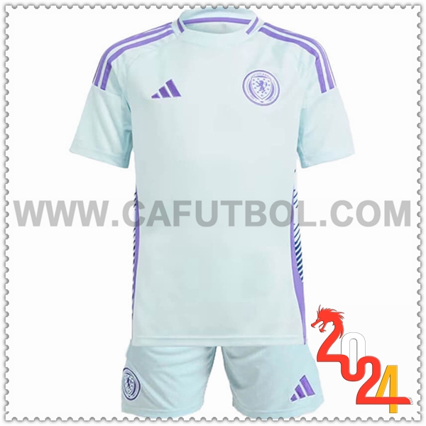 Segunda Equipacion del Escocia Ninos Azul claro Eurocopa 2024