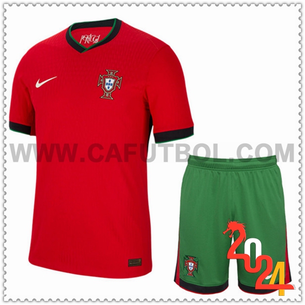 Primera Equipacion del Portugal + Pantalones cortos Eurocopa 2024