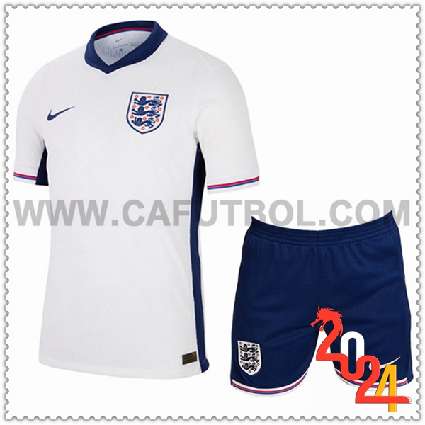 Primera Equipacion del Inglaterra + Pantalones cortos Eurocopa 2024