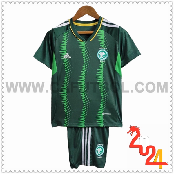 Primera Equipacion del Arabie Saoudite Ninos Verde Negro 2024 2025