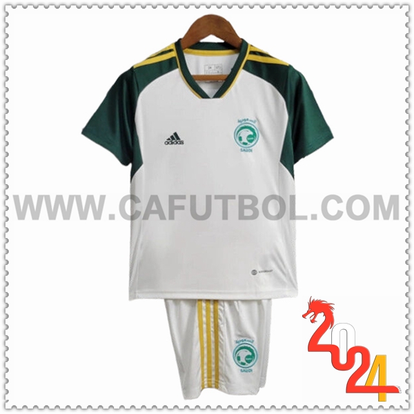 Segunda Equipacion del Arabie Saoudite Ninos Blanco 2024 2025