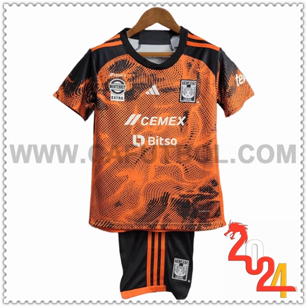 Equipacion del Tigres UANL Ninos Naranja 2023/2024