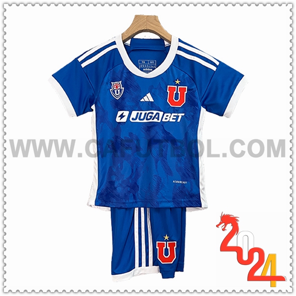 Primera Equipacion del Universidad De Chile Ninos Azul 2024 2025