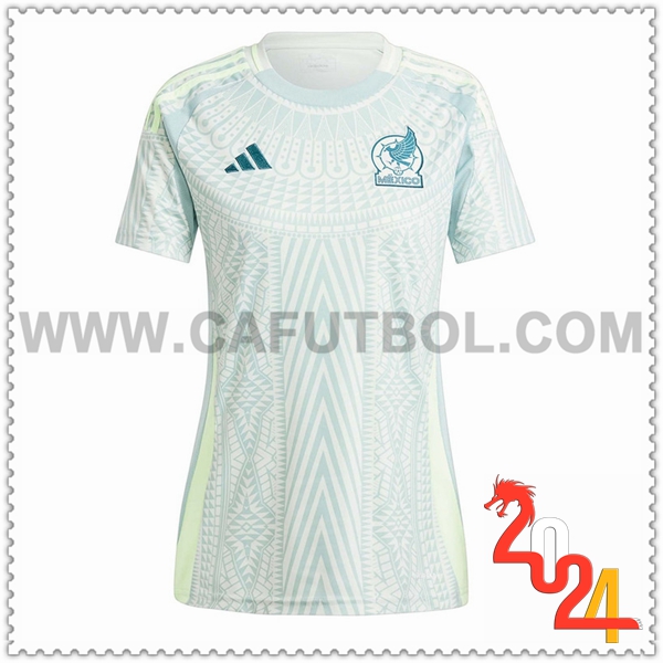 Segunda Camiseta Futbol México Mujer Blanco 2024 2025