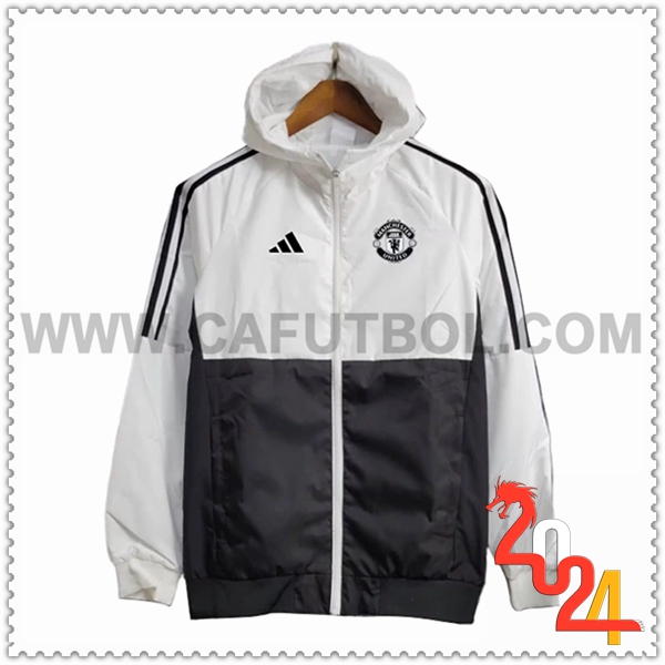 Rompevientos Manchester United Blanco/Negro 2024 2025