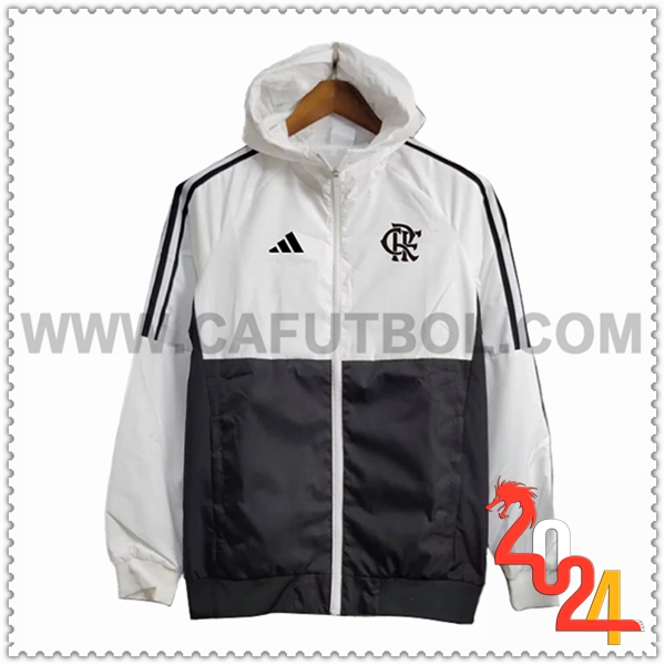 Rompevientos Flamengo Blanco/Negro 2024 2025