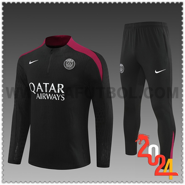Chandal Futbol PSG Ninos Negro/Rojo 2024 2025