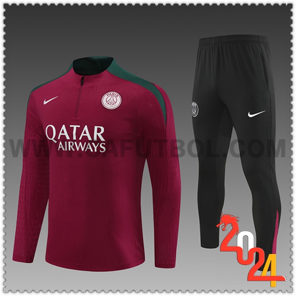 Chandal Futbol PSG Ninos Rojo/Verde/Negro 2024 2025