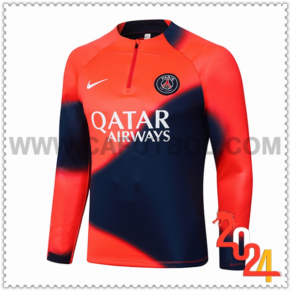 Sudadera Entrenamiento PSG Naranja/Azul 2024 2025