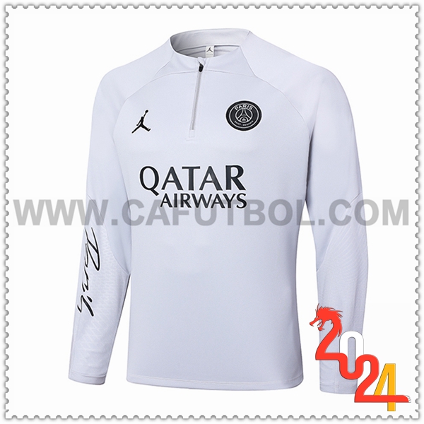 Sudadera Entrenamiento PSG Gris Claro 2024 2025