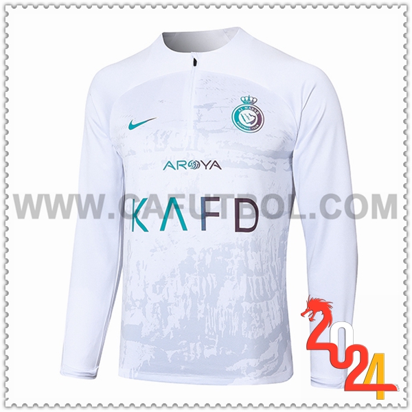 Sudadera Entrenamiento Al-Nassr FC Blanco/Gris 2024 2025
