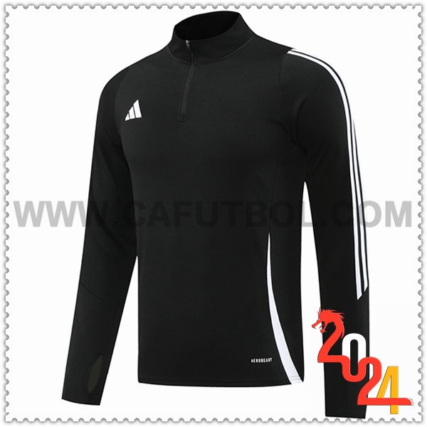 Sudadera Entrenamiento Adidas Negro/Blanco 2024 2025