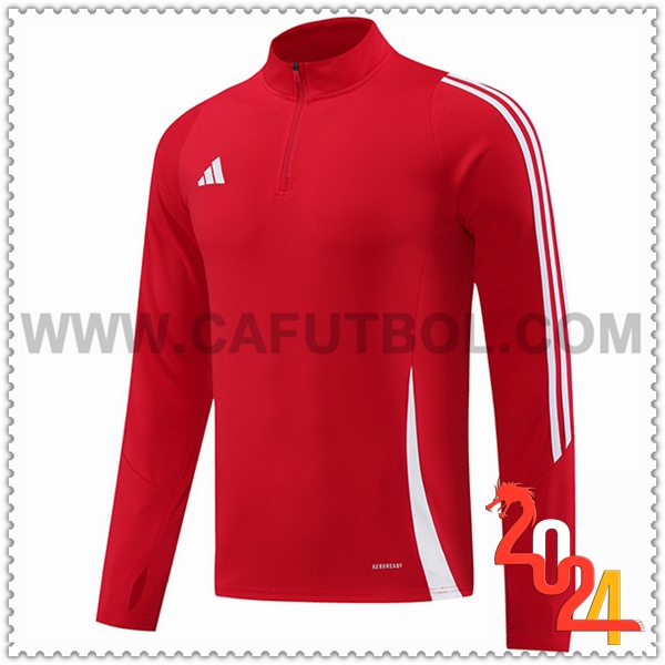 Sudadera Entrenamiento Adidas Rojo/Blanco 2024 2025