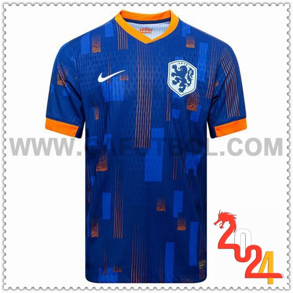 Segunda Camiseta Futbol Paises Bajos Azul Eurocopa 2024
