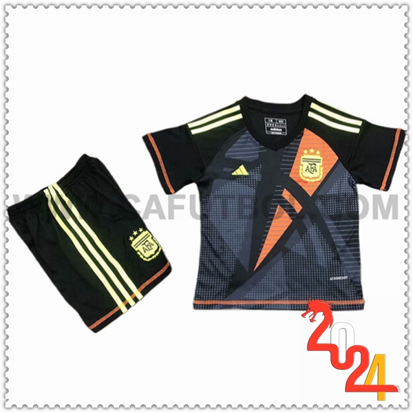 Equipacion del Portero Argentina Ninos Negra 2024 2025