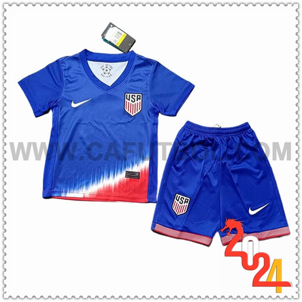 Segunda Equipacion del Estados Unidos Ninos Azul 2024 2025