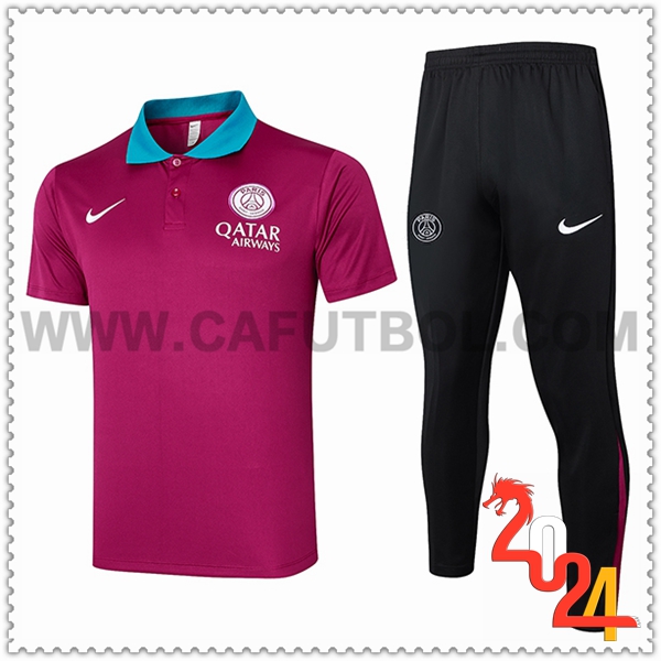 Camiseta Polo PSG Violeta 2024 2025
