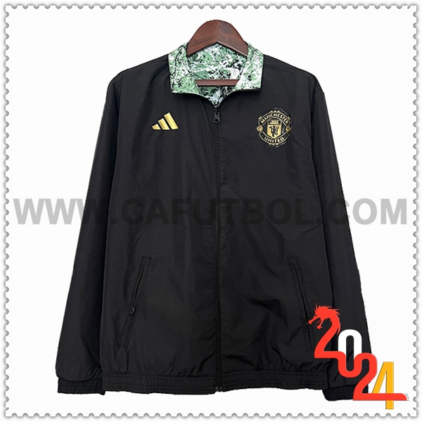 Rompevientos Manchester United Negro 2024 2025