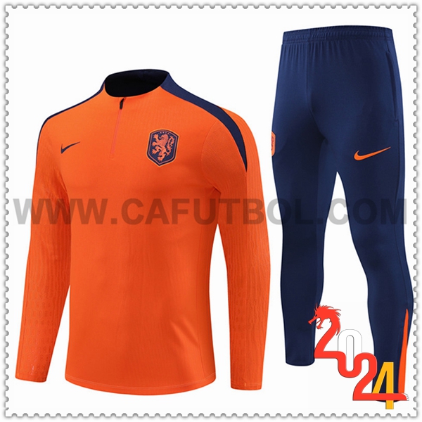 Chandal Futbol Países Bajos Naranja/Azul 2024 2025