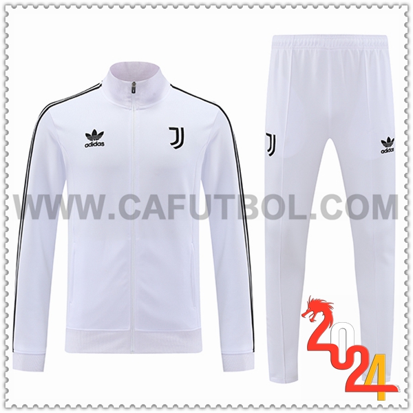 Chaquetas Chandal Futbol juventus Blanco/Negro 2024 2025