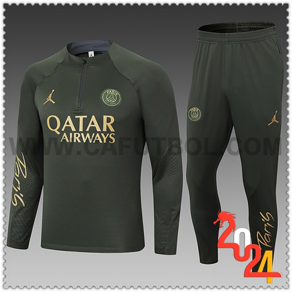 Chandal Futbol PSG Ninos Verde 2024 2025
